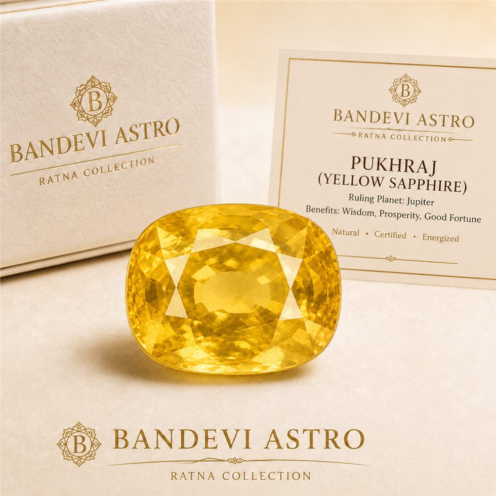 Yellow Sapphire / Pukhraj loose stone reference image