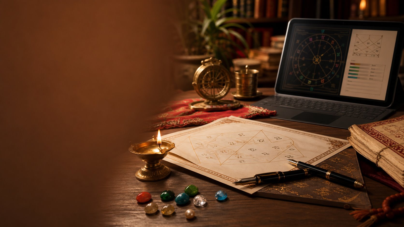 Premium kundli chart setup for astrology and dosh consultation