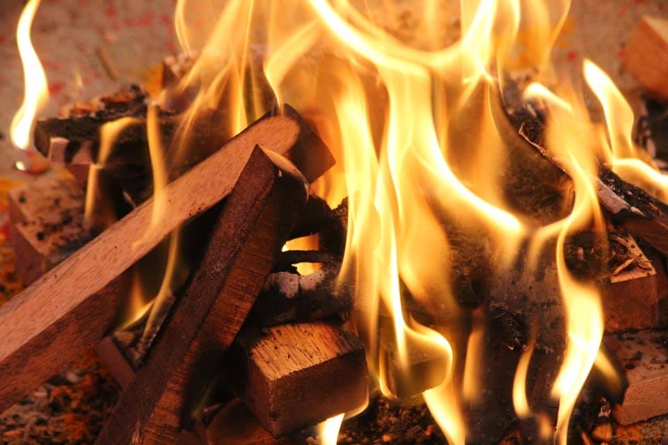Real hawan fire ritual with samagri for hawan booking
